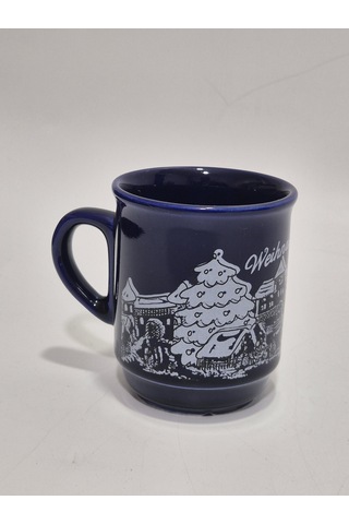 Vintage Nürnberg Christkindlesmarkt Tasarımlı Porselen Kupa 9,5cm 007 Çok Renkli