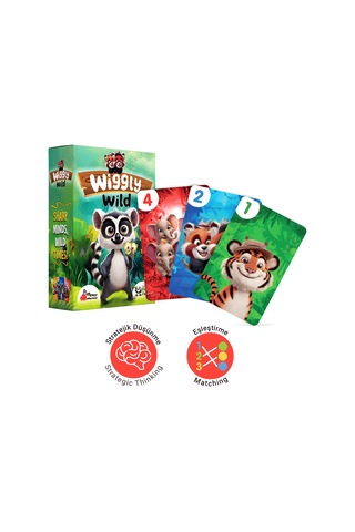 Playever Wiggly Wild, Renk Ve Sayı Eşleştirme Kart Oyunu 3-6 Yaş