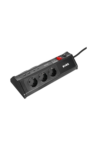 S-link Prz03 Prizhive 3 Metre 1860 Joule 3x1.5mm 2xusb 2xtype C 2.4a/5v 250v 16a/3860w 6 Lı Akım Korumalı Priz 3 M