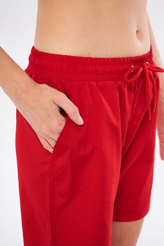 Fantasy Kadın Kırmızı Cepli Hızlı Kuruyan Deniz Şortu Edy6110k Kırmızı