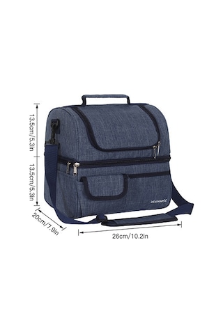 İki Bölmeli Yalıtımlı Soğutucu Çanta, Su Geçirmez Sızdırmaz Öğle Yemeği Çantası, Piknik, Plaj, Seyahat, Çalışma Ve Ofis İçin Omuz Askılı. Gül Kırmızısı