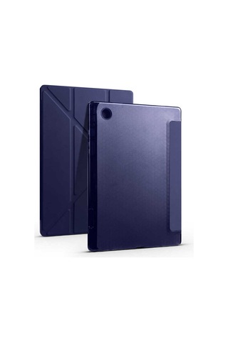 Galaxy Uyumlu Tab A8 10.5 Sm-x200 2021 Kılıf - Bls Store Tri Folding Kalem Bölmeli Standlı Kılıf-laci Arka Kapak