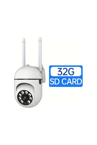 Xuweiwei Jooan Kablosuz Renkli Gece Görüşlü Ab2 32g Card Güvenlik Kamerası Çift Yönlü Ses Dönebilir Hareket Algılama Wifi 1080p Hd