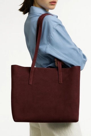 Bbbutikbasic Dora Nubuk Çanta Hn1090 Bordo