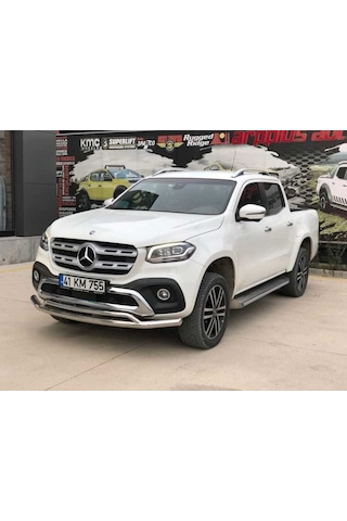 Mercedes X-class Off Road Tampon Koruma Demiri Krom Çiftli Bıyık 2017+ Pst17