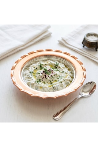 Shark Anatolia Premium Kalın Bakır Derin Meze, Kahvaltı Ve Çerez Sunum Tabağı 15 Cm Kırmızı, Çirtik Kenarlı Osmanlı Stil Şef Sunum Serisi Renkli