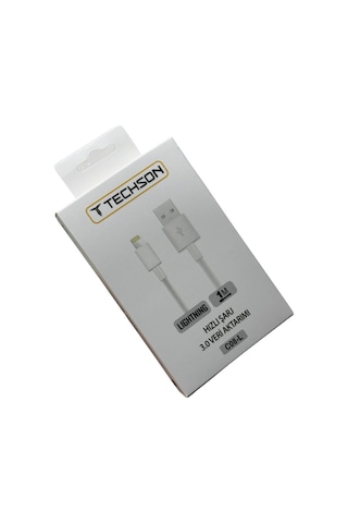 Techson Lightning 2.4a Hızlı Şarj Kablo Usb 3.0 Veri Aktarımı 1m C08-l