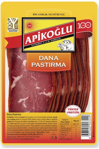 Dilimlenmiş Seçme Dana Pastırma 90 Gr. Üçlü Paket Toplam 270 Gr.