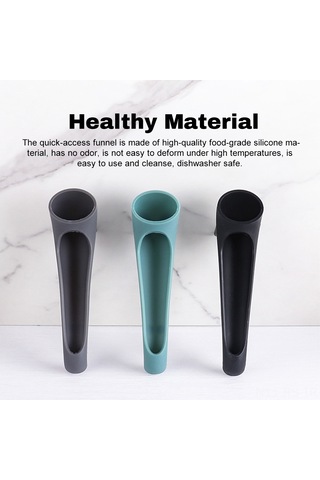 Reedark Kahve Makinesi Su Tankı Hızlı Doldurma Huni - Yemek Grubu Silikon, Taşınmadan/parçalamadan Su Ekleme, Kayma Engeli, Tüm Arka Su Kutulu Makinelere Uygun, Siyah Siyah