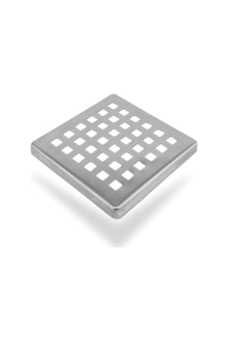 Krom Yer Süzgeci Kare Gider Kapağı 10cmx10cm Paslanmaz Çelik Banyo Duş Yer Sifonu Izgaralı Kapak