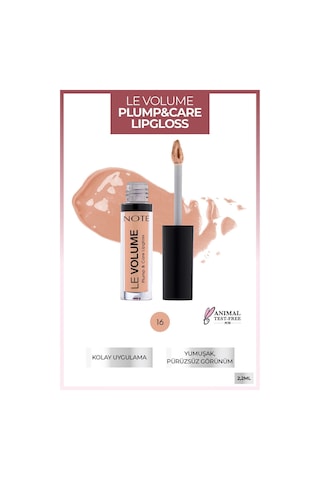 Note Cosmetique Le Volume Plump & Care Lipgloss Nemlendirici Dudak Parlatıcısı - 16 Nude Style - Nude