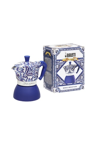 Bialetti Dolce Gabbana Akdeniz Mavisi 4 Cup Indüksiyon Moka Pot