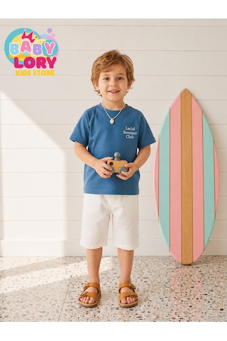Baby Lory Kids Store Laciel Summer Club Tshirt Açık Mavi