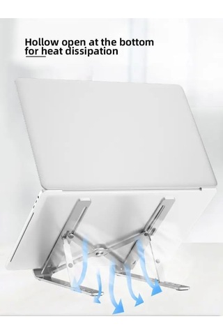 Metal Tablet Tutucu, Dizüstü Bilgisayar Standı, Masa Üstü Bilgisayar Standı, Ayarlanabilir Alüminyum Katlanabilir, Taşınabilir, Macbook Air Pro, İpad, Uyumlu, 10-15,6 Uyumludur