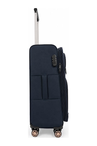 Fossil Unisex Kumaş Orta Boy Ultra Hafif Şifreli Körüklü Kendi Etrafında Dönebilen Valiz 010-02 Lacivert