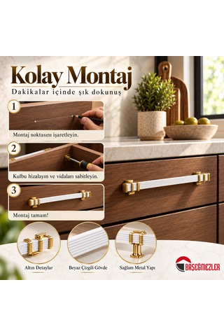 Haskan Kemer Kulp Altın/beyaz 128 Mm Altın - Beyaz