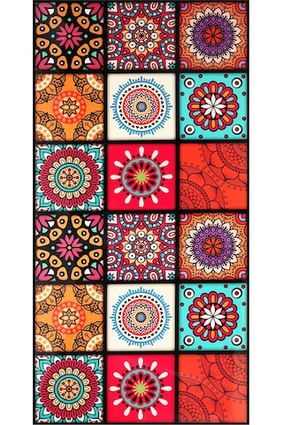 30x60 Cm Kendinden Yapışkanlı Duvar,banyo,tezgah Arası Kaplama Çok Renkli 9-1-30x60-6