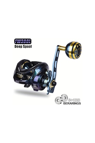 Motion003 Proberos Su Damlası Balık Makarası Sol El 5+1bb Bilyalı Rulman 7.2:1 Dişli Oranı 12kg Çekme Gücü Tatlı Tuzlu Su