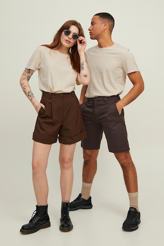 Jack & Jones Erkek T Shirt 12113648-Krem