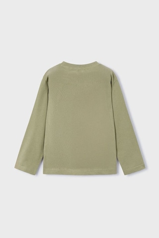 Erkek Çocuk Normal Kalıp Uzun Kollu Dinozor Baskılı T-shirt - Yeşil Kahverengi