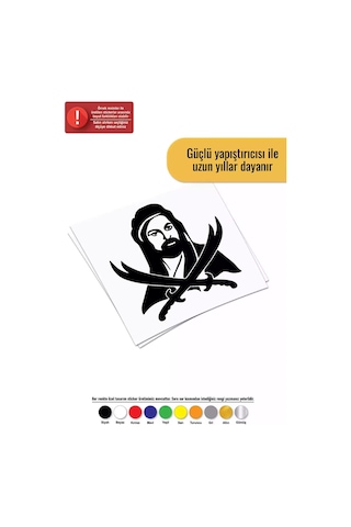 Zülfikar Tasarım - Araç, Oto, Laptop, Duvar Uyumlu Sticker 50 50 Cm