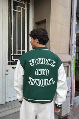 Flaw Fierce Baskılı Kolej Ceket-28585 Yeşil
