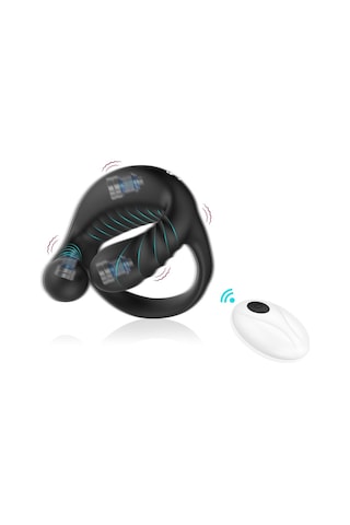 Carmine Kumandalı 9 Titreşim Modlu Şarjlı Penis Halkası