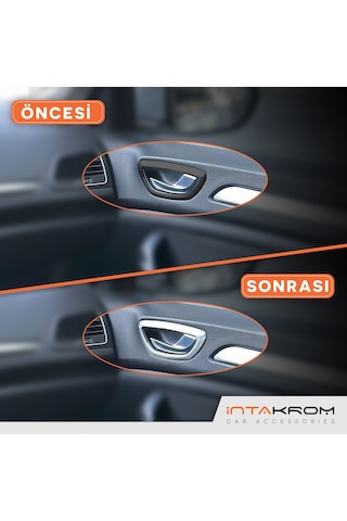 Renault Megane 4 Krom İç Kapı Kolu Çerçevesi 4 Parça 2016 - 2022 Ve Üzeri Hb-sd