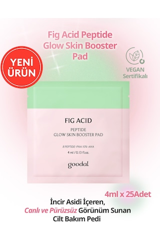 İncir Asidi İçeren Cilt Bakım Pedi 25 Adet Goodal Fig Acid Peptide Glow Skin Booster Pad 26238157