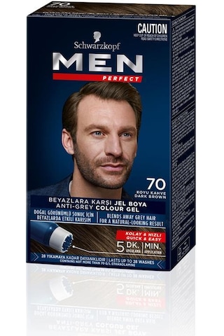 Men Perfect Saç Boyası 70 Koyu Kahve X 3 Adet set-hnkl-2527-5189
