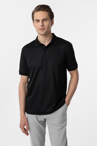 Süvari Siyah Regular Baskılı Polo Yaka Tişört