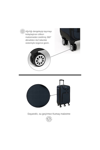 Louisiana Polo Büyük Boy Kumaş Valiz Lacivert 2308 Lacivert