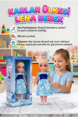 Lena Snowy Baby Karlar Ülkesi Bebek - 30 Cm Şarkı Söyleyen Ve Kıkırdayan Fonksiyonel Oyuncak Bebek