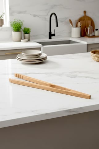 Bambu Uzun Servis Maşası 48 Cm Kahverengi