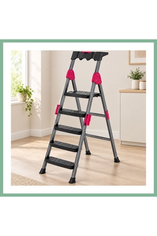 Bşkvirgo 4+1 Basamaklı Metal Merdiven 150 Kg Bsk2026 Standart