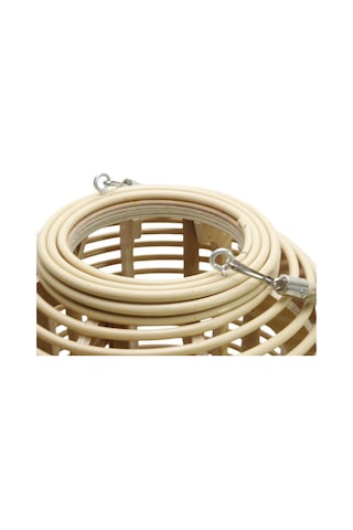 T.concept Dekoratif Halatlı Rattan Cam Hazneli Mumluk Küçük