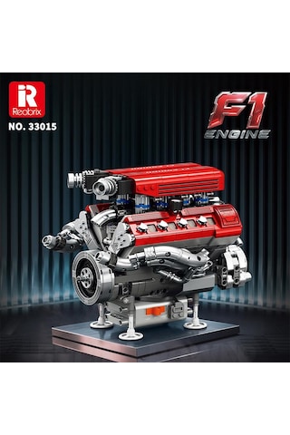 Reobrix Technic 33015 F1 Motor Engine Motorlu Yaratıcı Yapı Blok Seti Building Blocks- 1101 Parça