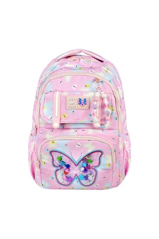 Miço Kids Kelebek Desenli Kız Çocuk 3'lü Okul Çanta Seti Pembe