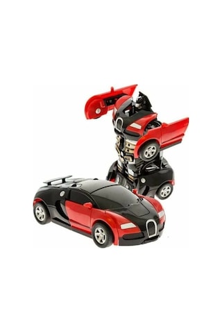 Oyuncak Otomatik Robota Dönüşen Araba Beyaz