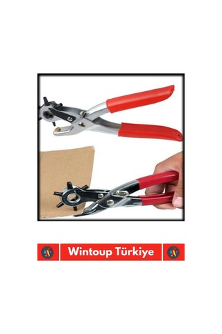 Özel Üretim Yüksek Kaliteli Delik Uç Açıcı Ayarlanabilir 6 Farklı Uçlu Metal Kemer Delme Pensesi