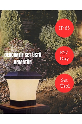 K2 Kba791 Set Üstü Dekoratif Aplik - E27 Duy Beyaz - Siyah