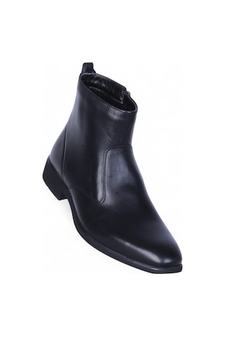 Burç 00705 Siyah Erkek Deri Bot Siyah