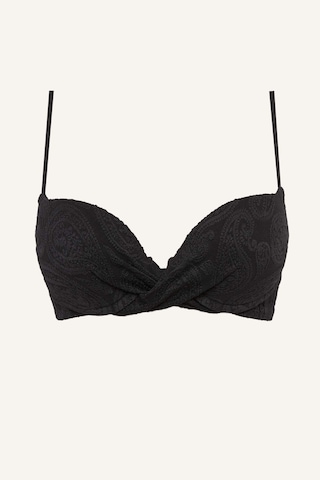 Defacto Regular Fıt Desenli Siyah Bikini Üstü E1539ax26smbk81 Siyah-bk81