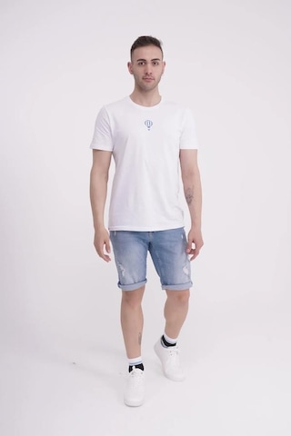 The Socks Company 23scts240u Uçan Balon Nakışlı Bisiklet Yaka Beyaz Tshirt 001