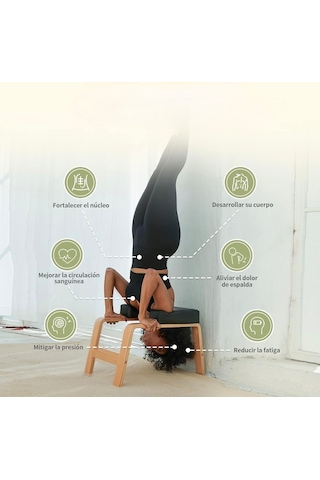 Hepitop Ahşap Yoga Ters Duruş Bench Inversiyon Baş Standı Sandaly