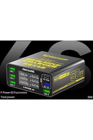 Mechanic F-power 6s 50w Hızlı Şarj İstasyonu Turbo Şarj Seti