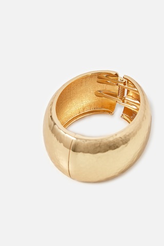 Dokulu Halka Bileklik Gold