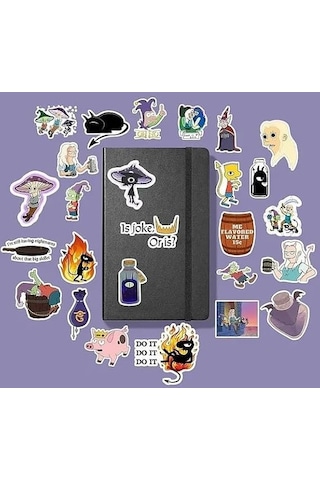 Disenchantment Paketi/bullet Journal Defter Çıkartma Ajanda Laptop Etiket, 8687198195460 Diğer