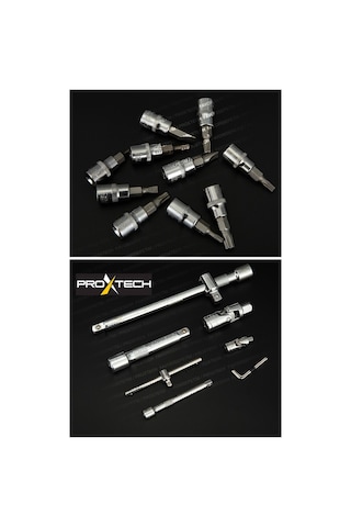 Profesyonel Cr-v Çeliği 120 Parça 1/2 Ve 1/4 Torx Cırcırlı Lokma Anahtar Takımı Bits Uç Full Set