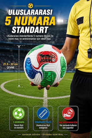 2026 Dünya Kupası Futbol Topu 5 Numara Dikişli Maç Antrenman Topu Dayanıklı Resmi Ölçü Standart